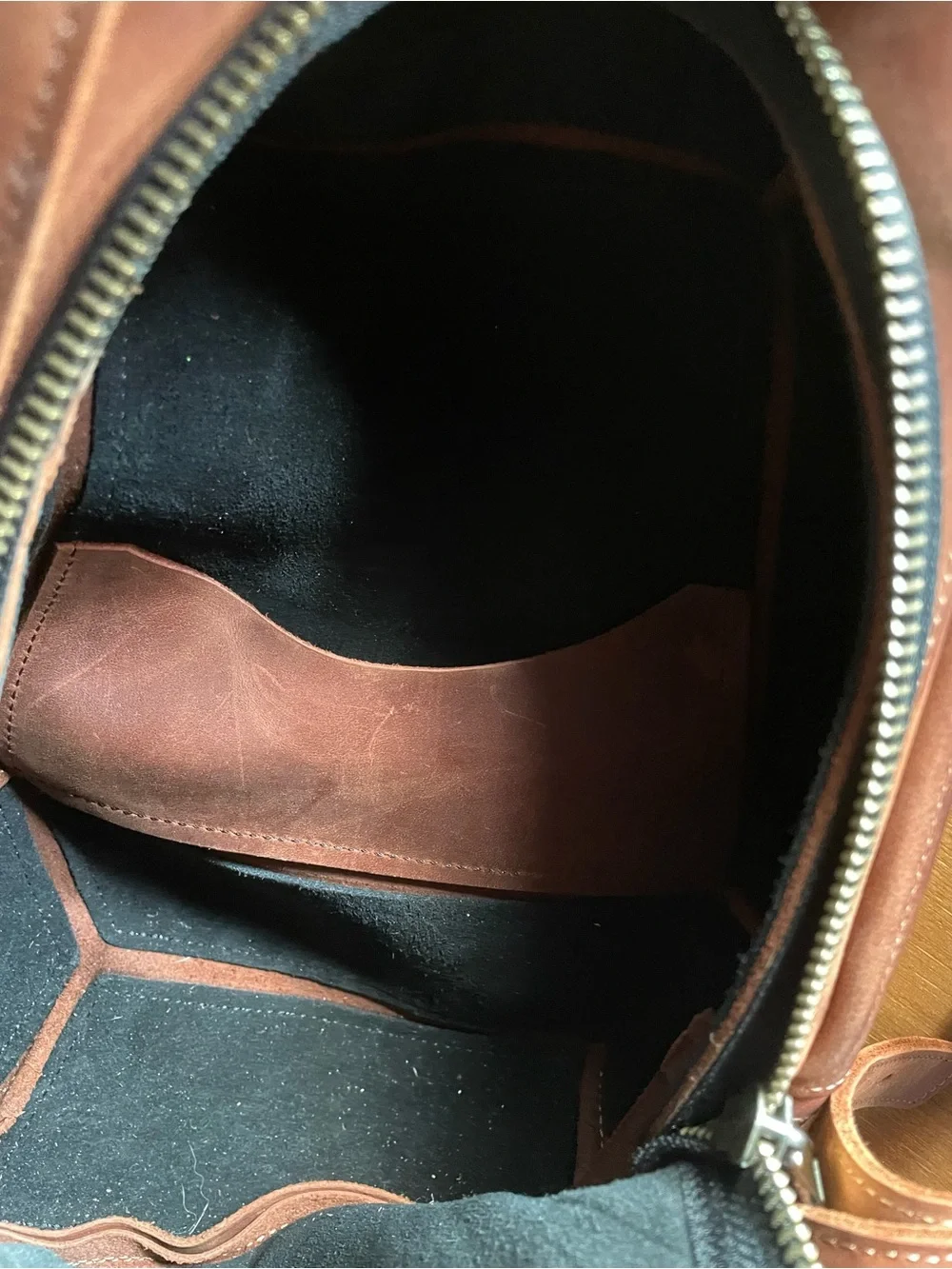 Leather Structured Mini Backpack Handmade